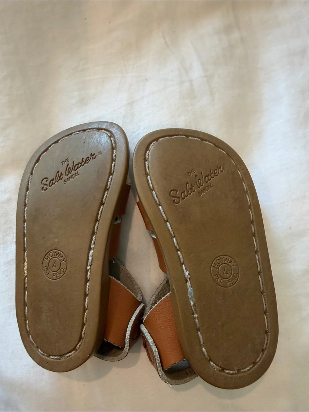 Toddler Salt Water Sandals by Hoy Brown Leather Sandals with Gold Buckles